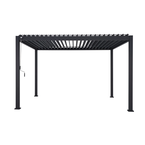 Pergola ogrodowa MIRADOR 80 Solid 3 x 3m Antracyt